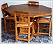 4ft 6in Octagonal table and lattice back chairs 4ft 6in Octagonal table and lattice back chairs