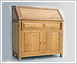 Classic natural oak bureau