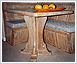 Corner seat & table in limed oak Corner seat & table in limed oak